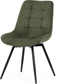 Jídelní židle, zelená, látka, HC-T1130 GRN2