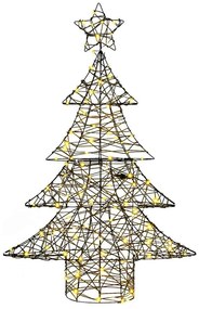 Karácsonyfa 120 LED-del Meleg fehér 120 cm Rattan