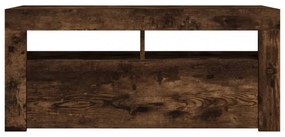 füstös tölgy színű TV-szekrény LED-világítással 90 x 35 x 40 cm