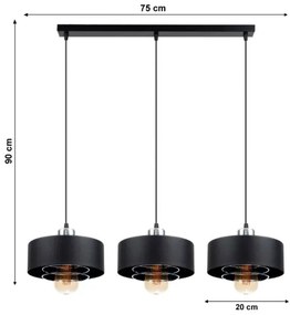 Csillár zsinóron VEST 3xE27/60W/230V