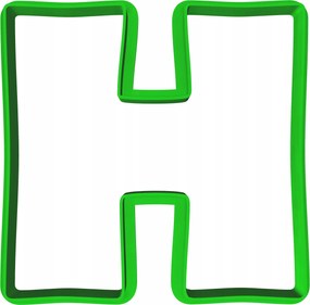 Oktató Keksz- És Mézeskalács lyukasztó H betű 8cm