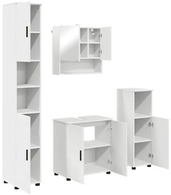 Fürdőszoba bútor szett 4 pcs Fehér 61 x 35 x 64 cm Faanyag