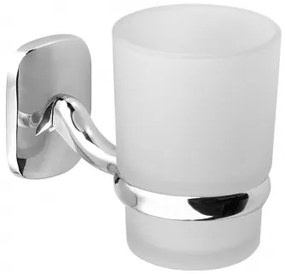 AQUALINE RUMBA pohártartó, tejüveg/króm (RB104)
