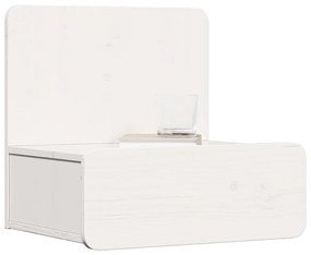 Éjjeli asztal 2 pcs Fehér 44 x 32.5 x 40 cm Tömör fenyőfa