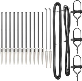 vidaXL Kerítésoszlop 13 pcs Szürke Acél