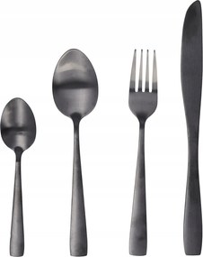 Evőeszköz szett matt fekete acél