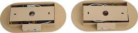 2 db-os Retro fali lámpa szett taupe színben, LED-del, 3 fokozatban dimmelhető és USB-C-vel - Lila