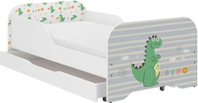 MIKI gyerekágy 160x80cm  ajándék matraccal, ágyneműtartó nélkül - dino