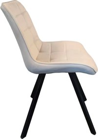 Étkezőszék, bézs Velvet szövet/fekete, SAMIRA