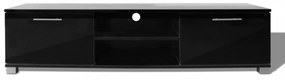 magasfényű fekete TV-szekrény 120 x 40,5 x 35 cm