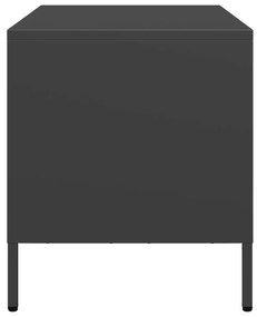 fekete hidegen hengerelt acél TV-szekrény 68 x 39 x 43,5 cm