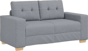 vidaXL világosszürke szövet loveseat kanapé 160x77x82 cm