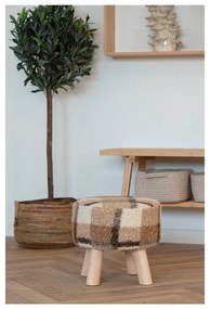 Fehér-barna buklé lábtartó Aberdeen – House Nordic