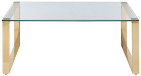 Arany üveg dohányzóasztal 100 x 50 cm TILON Beliani