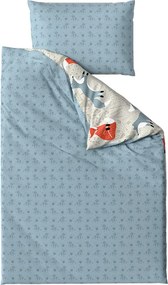 Krepp ágyneműhuzat gyerekágyhoz Renforcé FOXIVA szürke Ágyneműhuzat mérete: 45 x 65 cm | 90 x 140 cm