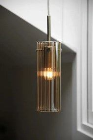 Markslöjd 109015 - Kábeles függőlámpa TIBIA 1xE14/40W/230V füstös bézs/sárgaréz