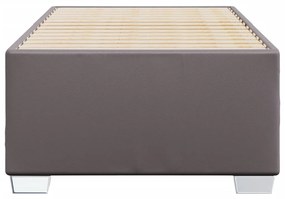 szürke műbőr ágykeret 80 x 200 cm