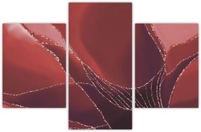 Kép - Piros absztrakt virág N⁰2 (90x60 cm)
