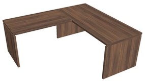 Verno ergonomikus asztal 180 x 200 cm, bal, dió