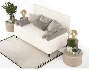 Krémszínű kárpitozott egyszemélyes ágy 80x200 cm Alba – Maison de Rêve