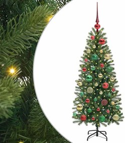 vidaXL Mű karácsonyfa 150 LED-del állvánnyal Zöld 120 cm PE és PVC