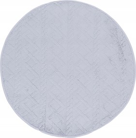 Fürdőszobaszőnyeg Szürke Plüss Kerek Boho Mintás Mosható 67x67CM