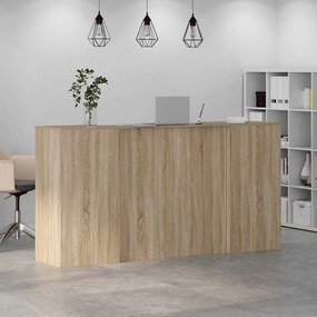 recepciós pult sonoma tölgy 200x50x103,5 cm szerelt fa
