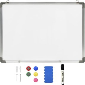 vidaXL szárazon letörölhető fehér acél mágnestábla 90 x 60 cm