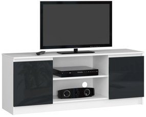 TV asztal Dariel  (fehér + fényes grafit). 1069773