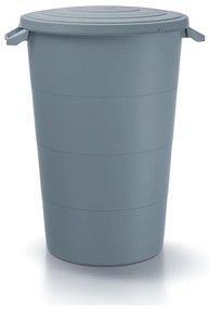 Kerti műanyag tartály füllel, 80 l, szürke