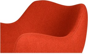 Piros gyapjú fotel RM58 – noo.ma