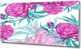 Fotó vászonkép edzett üveg Rózsaszín bazsarózsa 100x70