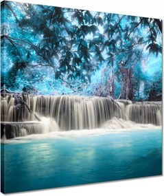 Vászonkép 40x40 Türkiz vízesés