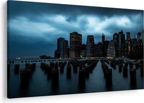 Kép - Kilátás a New York-i felhőkarcolókra (90x60 cm)