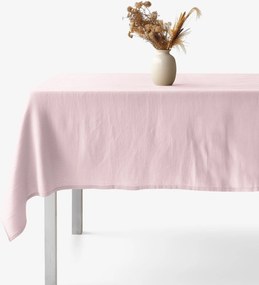 Goldea lenvászon keverék szögletes terítő - púderrózsaszín 120 x 180 cm