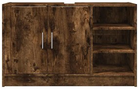 Füstös tölgy színű szerelt fa mosdószekrény 90 x 29 x 55 cm