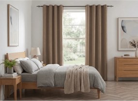 Sötétítő függöny DUNES VELVET 140x250 cm, bézs-barna Felfüggesztés: Hullámos sínszalag
