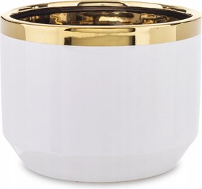 Virágtartó fedél Kerámia váza arany fehér minimalizmus glamour dekoráció