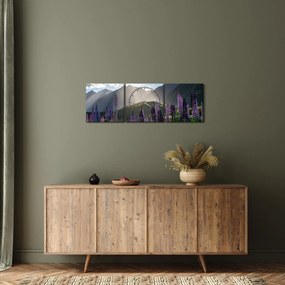 Kép - Csillagfürt táj (órával) (90x30 cm)