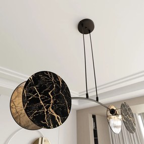 Emibig modern függeszték motif fekete arany emi1327/2