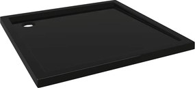 vidaXL szögletes fekete ABS zuhanytálca 80 x 80 cm