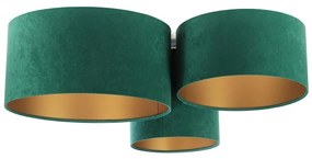 Mennyezeti lámpa SPACE 3xE27/60W/230V zöld/arany