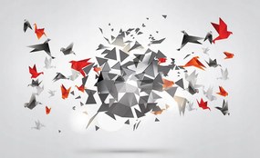 Fotótapéta Origami Madarak Geometriai Szabadság vinil 208x146 +ragasztó