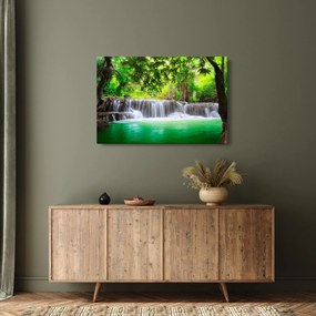 Kép egy vízesésről Kanchanaburiban, Thaiföldön (90x60 cm)