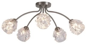 Searchlight 11525-5SN - Felületre szerelhető csillár ASTRAL 5xG9/33W/230V matt króm