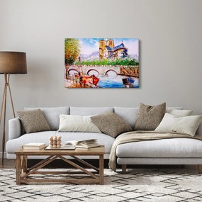 Kép - Olajfestmény a városról (90x60 cm)