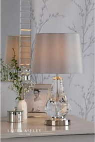 LAURA ASHLEY 3756244-Q HUMBY Kristály Asztali lámpa Fehér, Polírozott nikkel E14 IP20