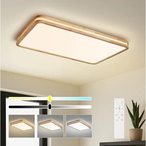 Brilagi - LED dimmelhető lámpatest MOLINA SQUARE LED/128W/230V tölgy 90x60 cm + távirányító