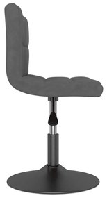 sötétszürke bársony forgó étkezőszék