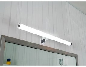 LED fürdőszobai tükörvilágítás, 10 W, 230 V, 45 cm, IP44, fényes króm